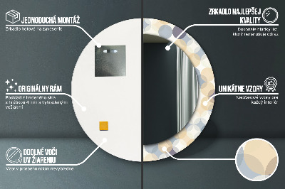 Bedrukte ronde spiegel Geometrische wielen