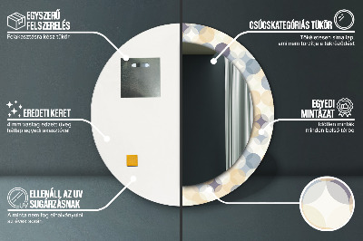 Bedrukte ronde spiegel Geometrische wielen