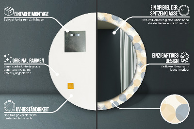 Bedrukte ronde spiegel Geometrische wielen