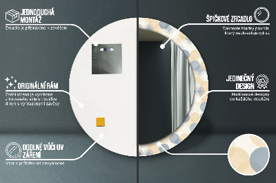 Bedrukte ronde spiegel Geometrische wielen