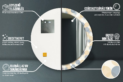 Bedrukte ronde spiegel Geometrische wielen