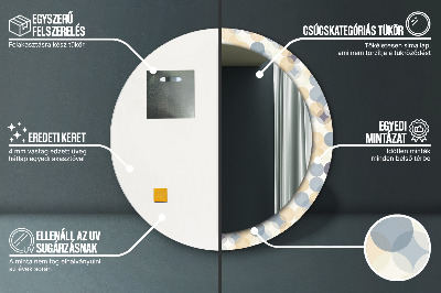 Bedrukte ronde spiegel Geometrische wielen