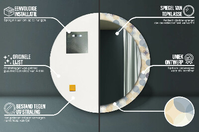 Bedrukte ronde spiegel Geometrische wielen