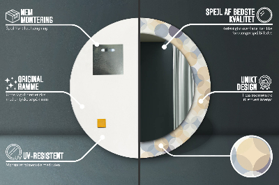 Bedrukte ronde spiegel Geometrische wielen