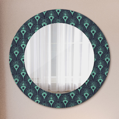 Bedrukte ronde spiegel Bloemenpatroon