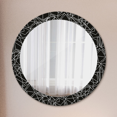 Ronde spiegel met decoratie Geometrisch patroon