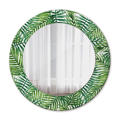 Bedrukte ronde spiegel Tropische palm