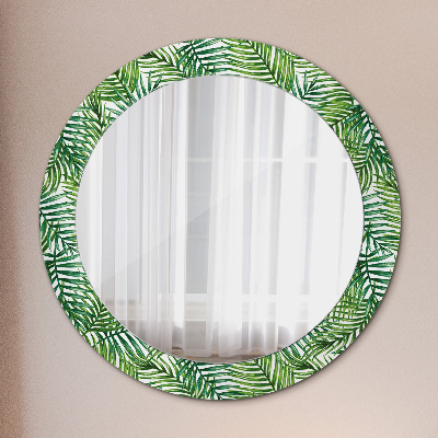 Bedrukte ronde spiegel Tropische palm