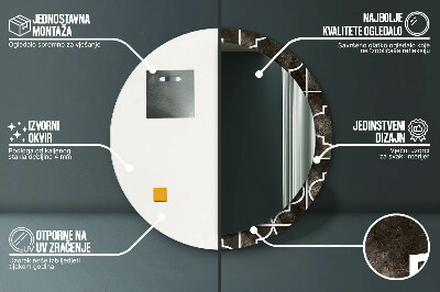 Bedrukte ronde spiegel Antieke tegels