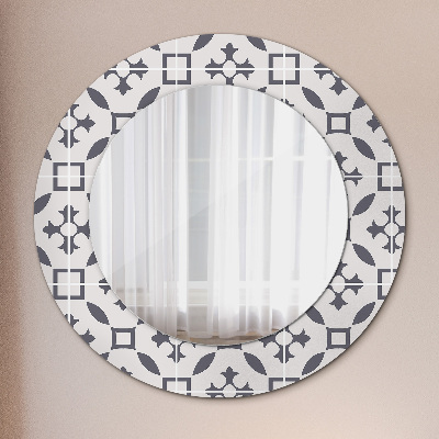 Bedrukte ronde spiegel Antieke tegels