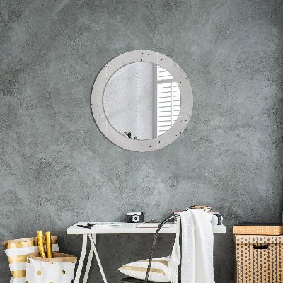 Bedrukte ronde spiegel Concrete textuur