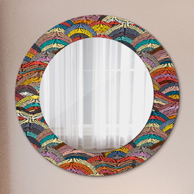 Bedrukte ronde spiegel Boheemisch ornament