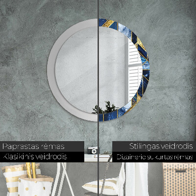 Bedrukte ronde spiegel Modern marmer