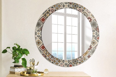 Bedrukte ronde spiegel Turks patroon
