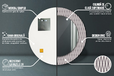 Bedrukte ronde spiegel Geometrisch puntpatroon