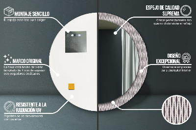 Bedrukte ronde spiegel Geometrisch puntpatroon