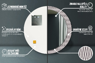 Bedrukte ronde spiegel Geometrisch puntpatroon