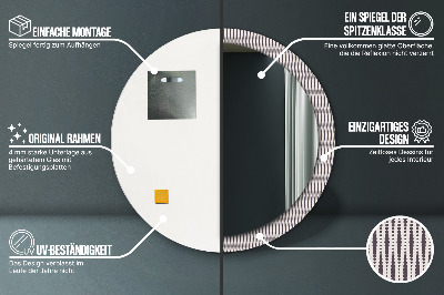 Bedrukte ronde spiegel Geometrisch puntpatroon