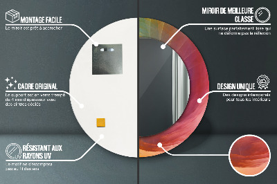 Bedrukte ronde spiegel Hypnotische spiraal