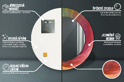 Bedrukte ronde spiegel Hypnotische spiraal