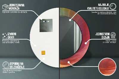 Bedrukte ronde spiegel Hypnotische spiraal