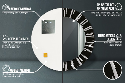 Bedrukte ronde spiegel Radiale samenstelling