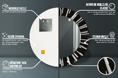 Bedrukte ronde spiegel Radiale samenstelling