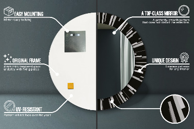 Bedrukte ronde spiegel Radiale samenstelling
