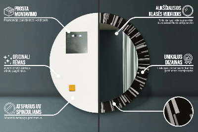 Bedrukte ronde spiegel Radiale samenstelling
