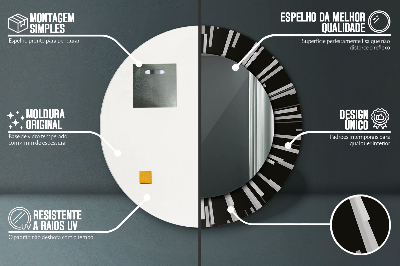 Bedrukte ronde spiegel Radiale samenstelling