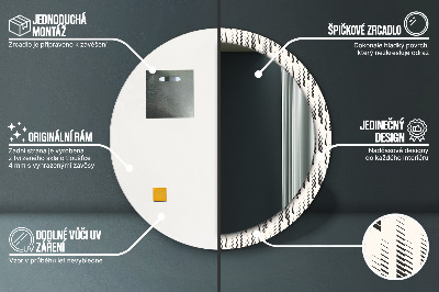 Ronde spiegel met decoratie Gestreept patroon