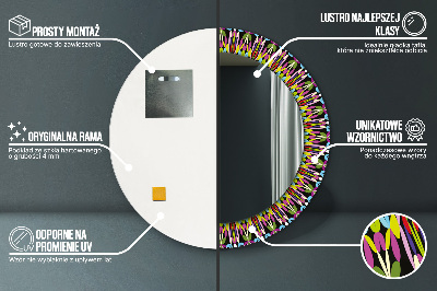 Bedrukte ronde spiegel Psychedelisch mandala -patroon