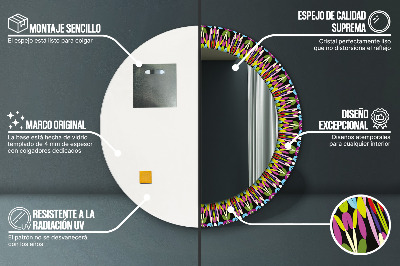 Bedrukte ronde spiegel Psychedelisch mandala -patroon