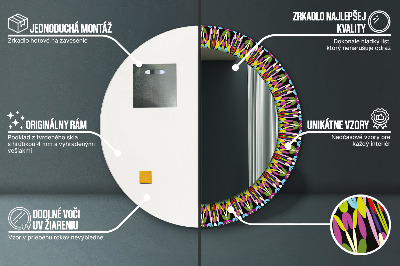 Bedrukte ronde spiegel Psychedelisch mandala -patroon