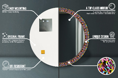 Bedrukte ronde spiegel Psychedelisch mandala -patroon