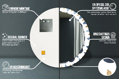 Bedrukte ronde spiegel Moon mandala