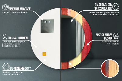 Ronde spiegel met bedrukte lijst Abstracte foto