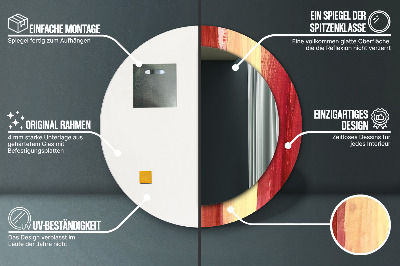 Ronde spiegel met bedrukte lijst Abstracte foto