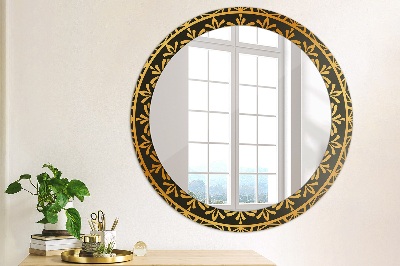 Ronde spiegel met decoratie Gouden mandala