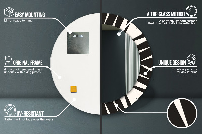 Bedrukte ronde spiegel Abstractie geometrie