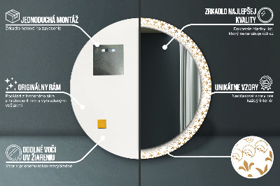 Bedrukte ronde spiegel Indiase mandala