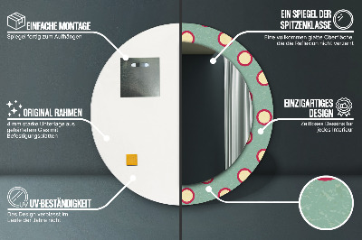 Bedrukte ronde spiegel Stoten