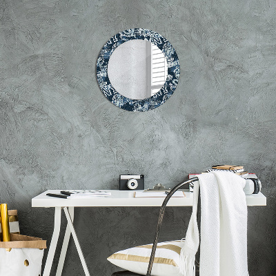 Bedrukte ronde spiegel Collage