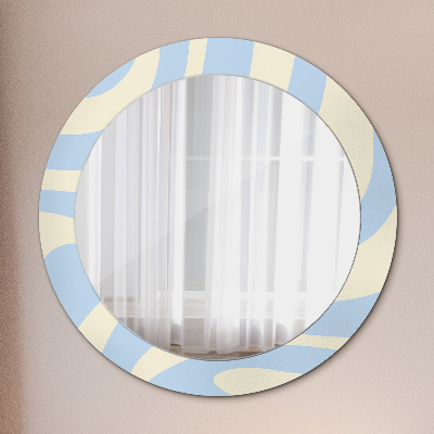 Bedrukte ronde spiegel Abstracte vorm