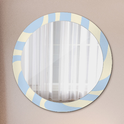 Bedrukte ronde spiegel Abstracte vorm