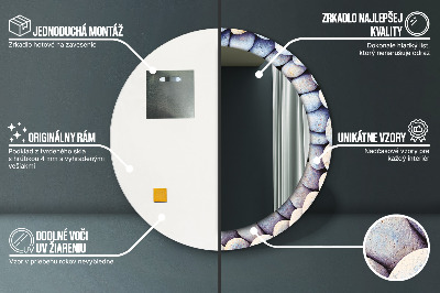 Bedrukte ronde spiegel Zeestenen wiel