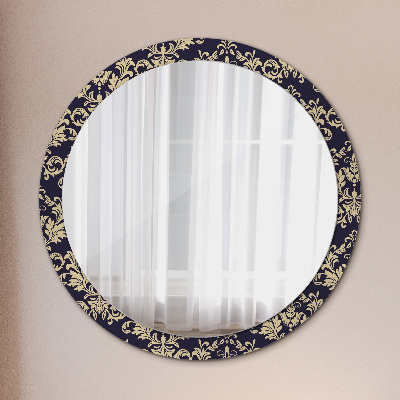 Bedrukte ronde spiegel Bloemenpatroon