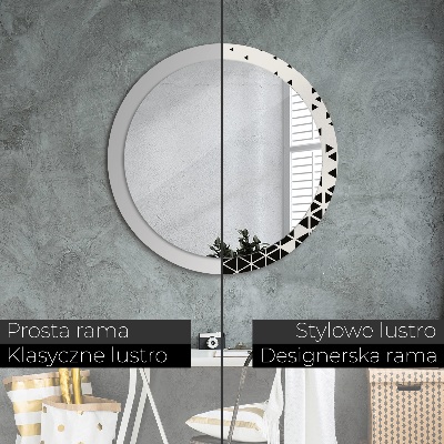 Ronde spiegel met decoratie Abstract geometrisch