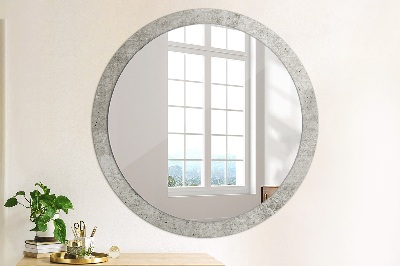 Ronde spiegel met decoratie Grijs beton