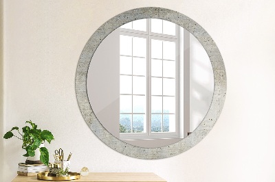 Bedrukte ronde spiegel Grijs beton